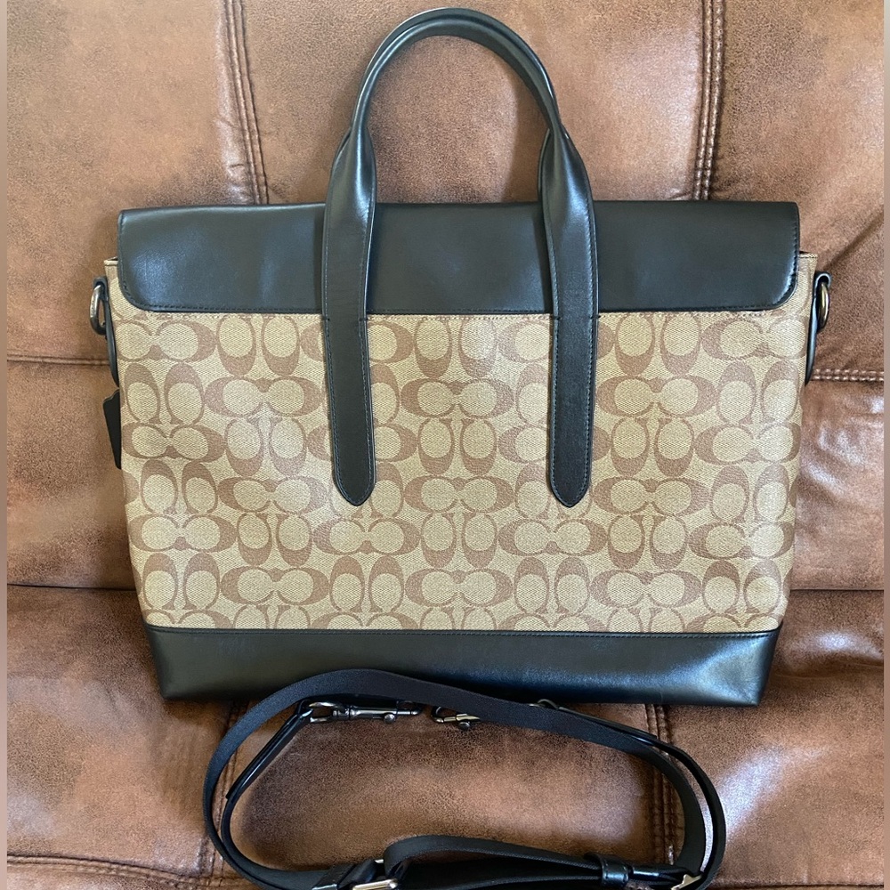 Coach tan brief in signature canvas - Picture 2 of 9